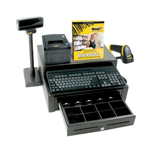 WASP, QUICKSTORE HARDWARE ONLY BUNDLE WITH RECEIPT PRINTER, BARCODE SCANNER, CASH DRAWER, POS SHOE, POLE DISPLAY AND KEYBOARD